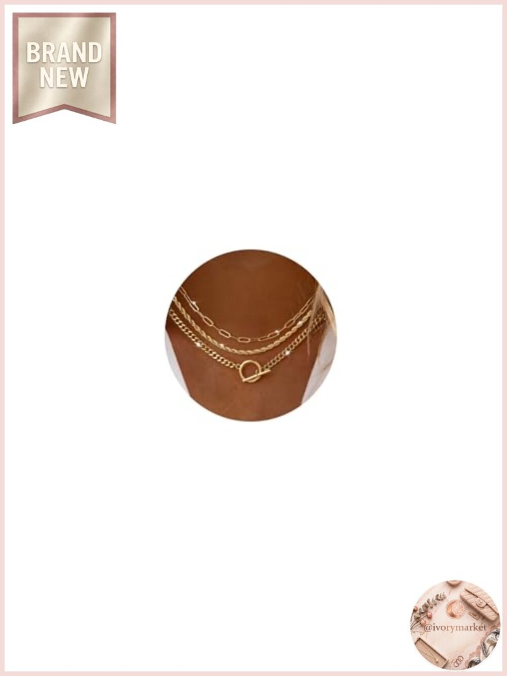 Layered Necklaces for Women 14K Gold Plated Stack Necklace
